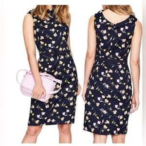 Boden Navy Floral Midi Dress